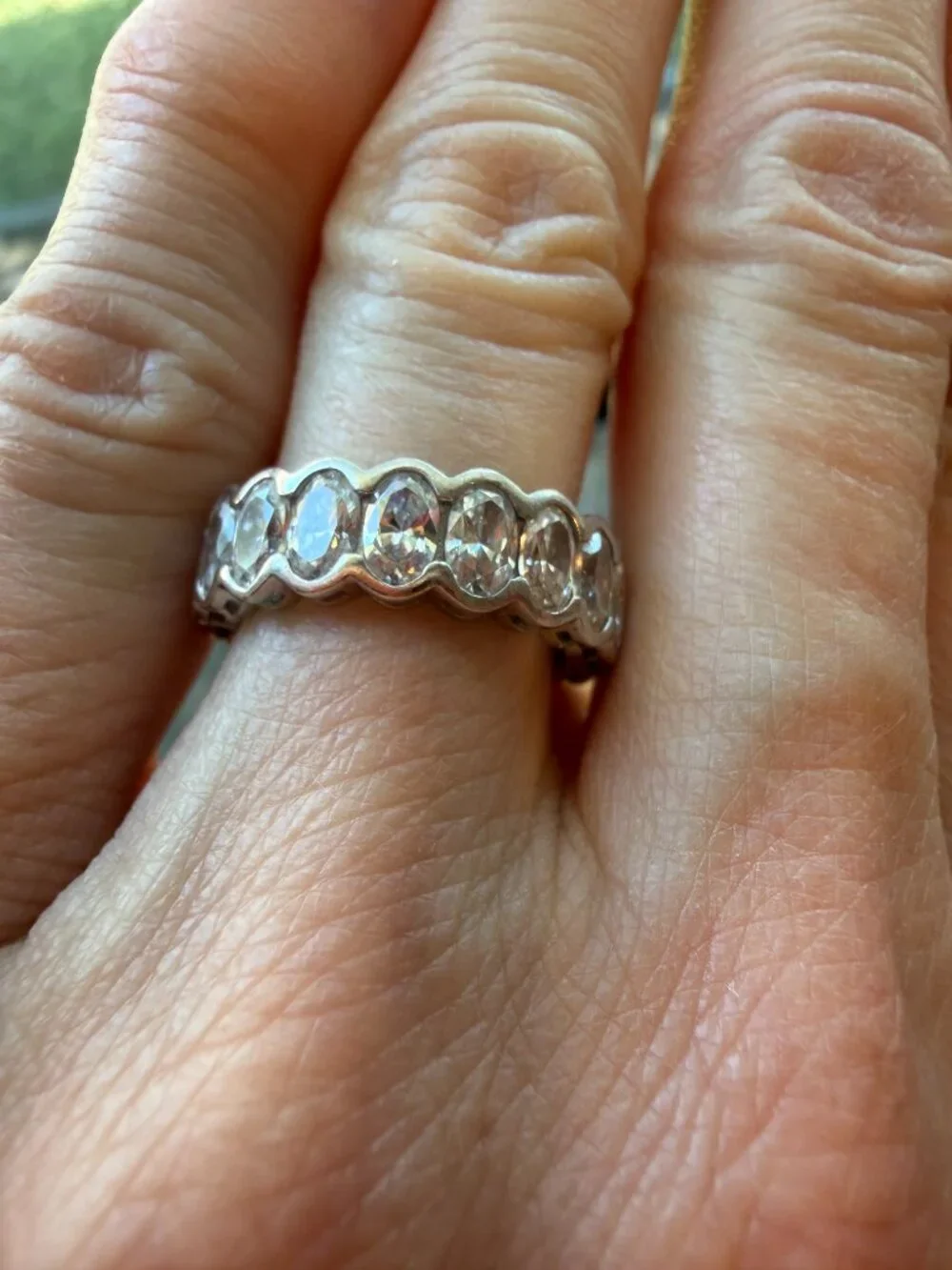 Radiance by Absolute 4.75 ct Sterling Silver Oval Eternity Ring - 5